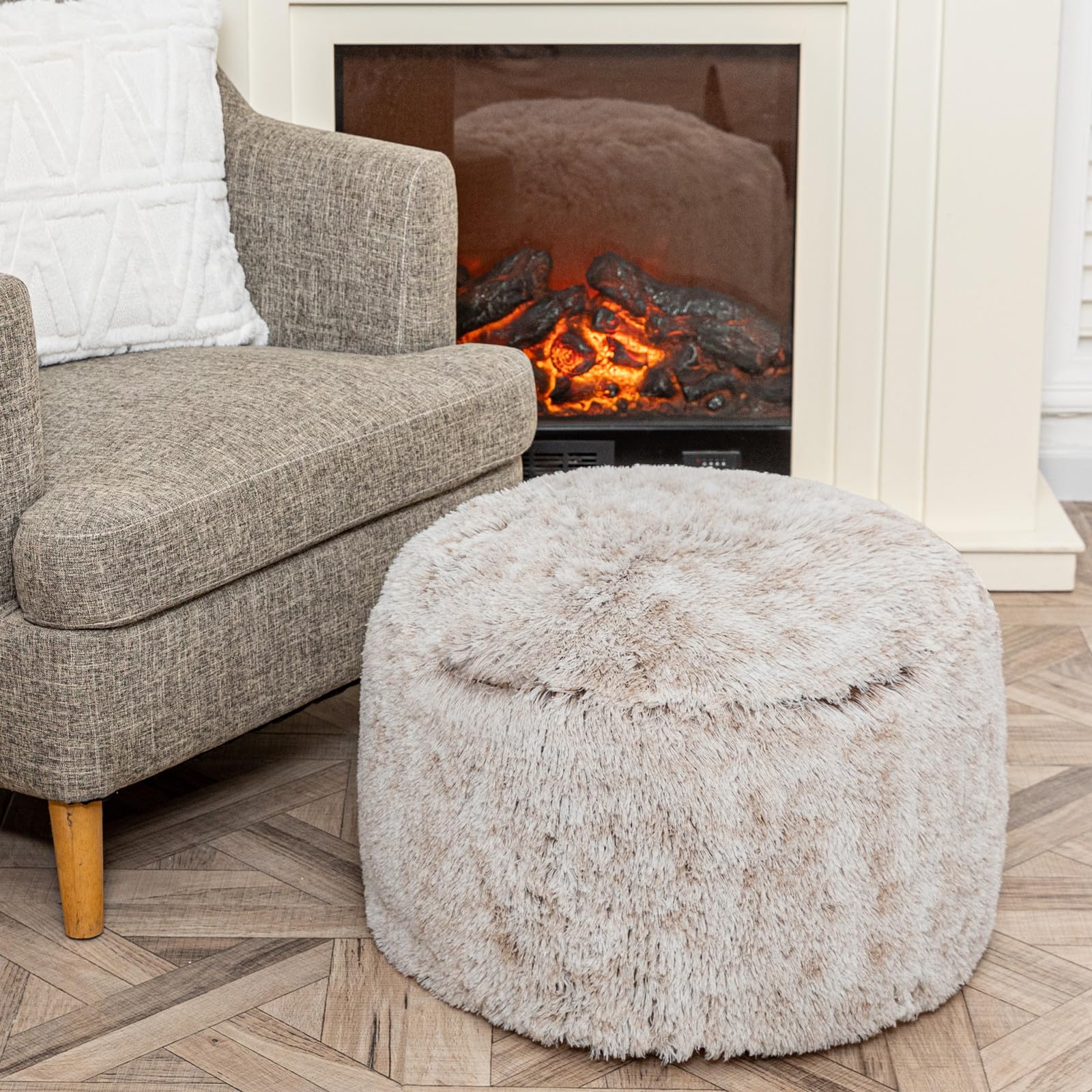 Amazon.com: AbunHeri Ottoman Pouf Unstuffed Round Foot Rest Poof